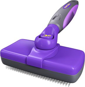Dog Brush for Shedding, Cat & Dog Grooming, Self Cleaning Slicker Brush for Pets, Grooming Brushes for Long Short Haired Dogs Cats