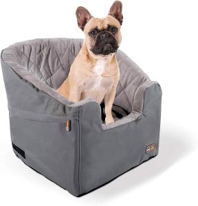K&H Pet Products Bucket Booster Dog Car Seat with Dog Seat Belt for Car