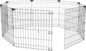 Amazon Basics Foldable Metal Exercise Pet Play Pen for Dogs