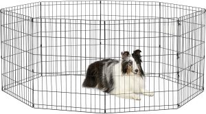 New World Pet Products 30" Foldable Black Metal Dog Exercise Pen