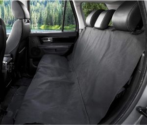 Pet Seat Cover with Seat Anchors and Velcro Seatbelt Openings for Cars