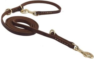 Durable Multi Function 8ft Leather Dog Leash