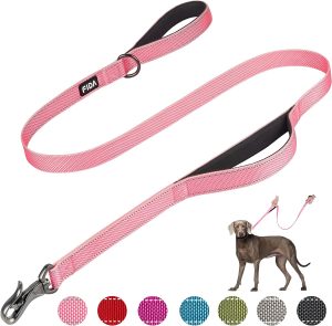 Fida 4 FT Heavy Duty Dog Leash with 2 Comfortable Padded Handles
