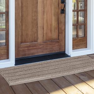 NICETOWN Taupe Dog Rug Mud Free Pet Rug